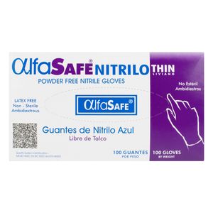 Guante Nitrilo Alfa Liv.Azul T.L 100 Uds