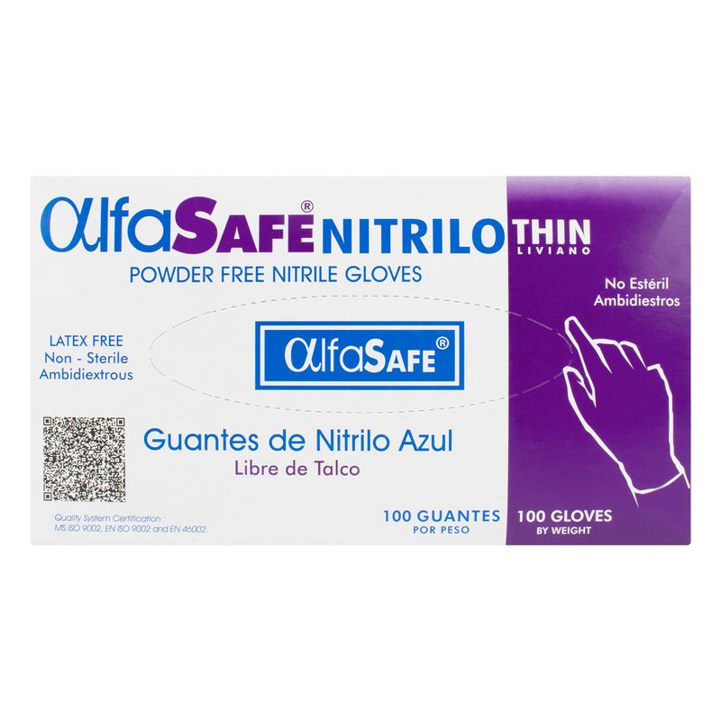 Guante-Nitrilo-Alfa-Liv.Azul-T.L-100-Uds