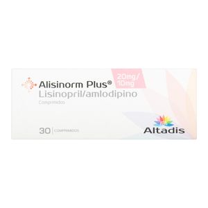 Alisinorm Plus (Lisinopril/Amlodipino) 20Mg/10Mg X 30 Comp