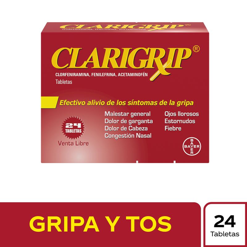 Clarigrip--Acet-Clorfe-Fenil--X-24Tab.By