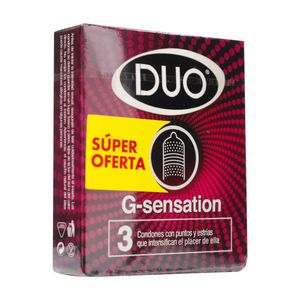 Preservativo Duo Super Oferta G-Sensation X 3Ud.Bd
