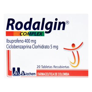 Rodalgin Complex (Ibup-Cicloben) 400 Mg 20 Tabletas