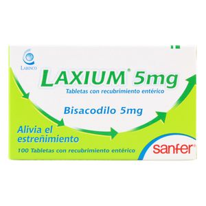 Laxium (Bisacodilo) 5 Mg X 100 Tabletas