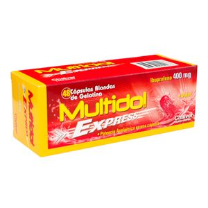 Multidol (Ibuprofeno) 400 Mg 48 Cap.Blanda Chv