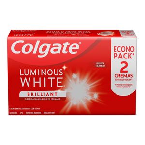 Colgate X 2 Luminous White Crema Dental X 75Mlc/U
