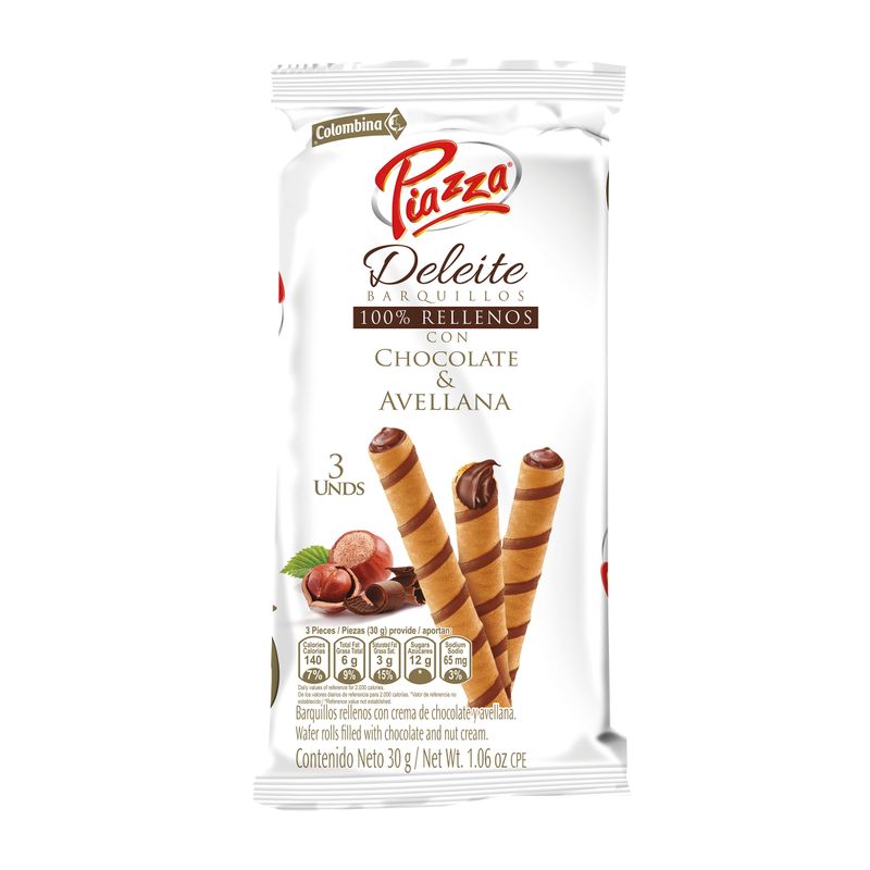 Barquillos-Piazza-Del.Choc.Ave.3Uds-30Gr