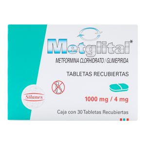 Metglital (Metf-Glime) 4/1000 Mg Caja X 30 Tab