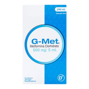 G-Met (Metformina) 500Mg/5Ml Solucion Oral X 240Ml