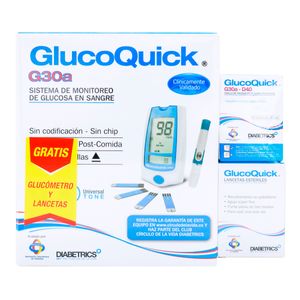 Glucoquick Tiras G30 X 50 Uni Oferta Glucometro+Lancetas