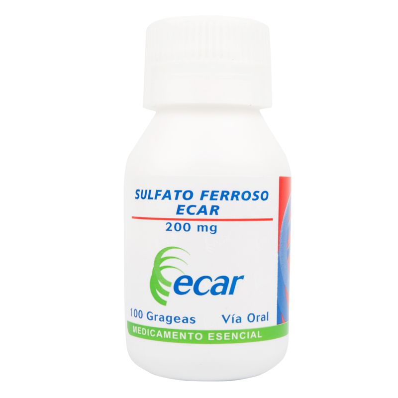Sulfato-Ferroso-200Mg-X-100Grageas.Ec