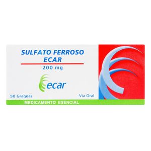 Sulfato Ferroso 200Mg X 50Grageas.Ec