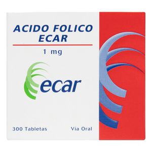 Acido Folico 1 Mg 300 Tabletas Ec