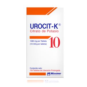 Urocit-K 10 Meq (Citrat.Potasio) Fco X 100Tab.Far