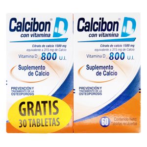 Calcibon D (Calcio-D3) 800 Ui X 60Tab+30Tab.Fc