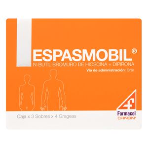 Espasmobil (Hisocina-Dipirona) 3 Sobres 4 Tabletas Fch