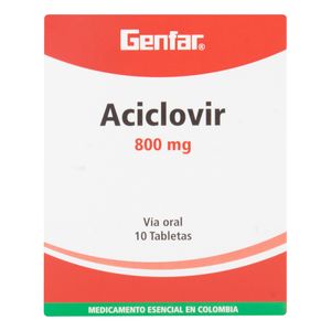 Aciclovir 800Mg X 10Tab Gf