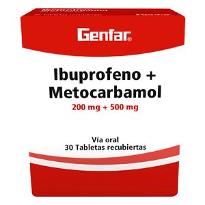 Ibuprofeno+Metocarbamol 200Mg+500Mg X 30Tab.Gf