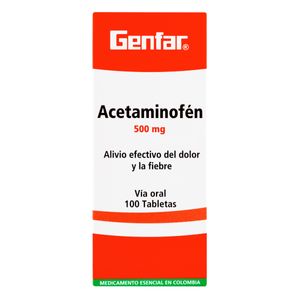 Acetaminofen 500Mg X 100Tab Gf
