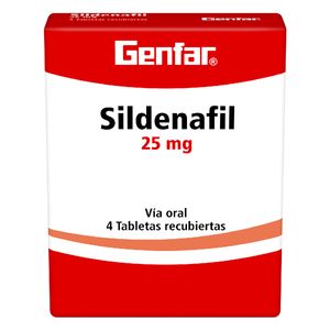 Sildenafil 25Mg X 4Tab Gf