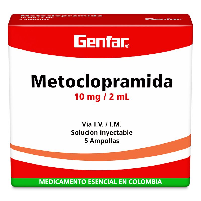 Metoclopramida-10Mg-2Ml-X-5Amp.Gf