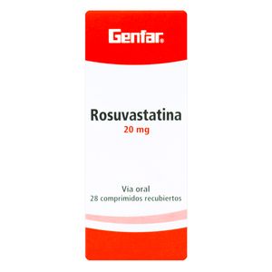 Rosuvastatina 20Mg 28 Tabletas Gf