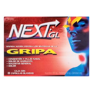 Next Gl (Ibupro-Fenie-Cetiri) Gripa 8 Cap Blandas