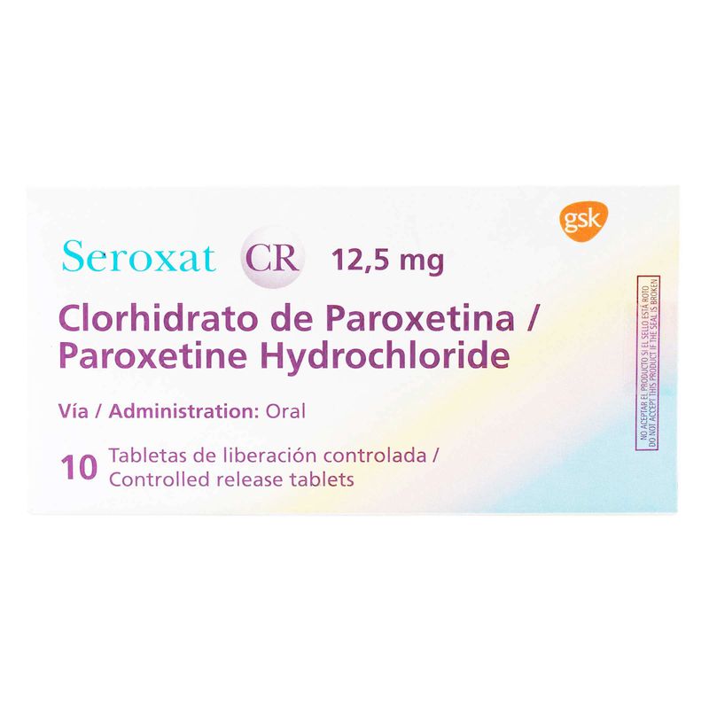 Seroxat--Paroxetina--12.5Mg-X-10Tab.Gsk