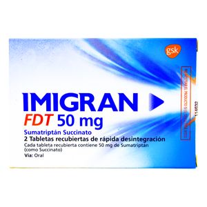 Imigran Fdt (Sumatriptan) 50Mg X 2Tab Gsk