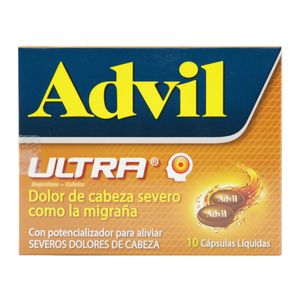 Advil Ultra (Ibuprofeno-Cafeina) X 10 Capsulas