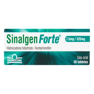 Sinalgen Forte (Hidroco-Acetami)7.5Mg/325Mg X 30Tab Gt