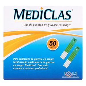 Tiras Reactivas Gluc.Mediclas 50Ud Ic(Rf