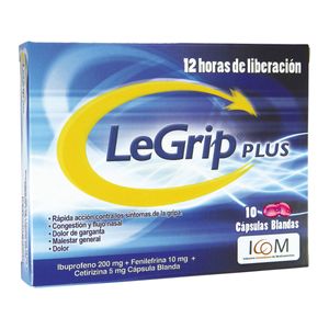Legrip Plus (Ibupro-Fenil-Cetir) X 10Cap Icom