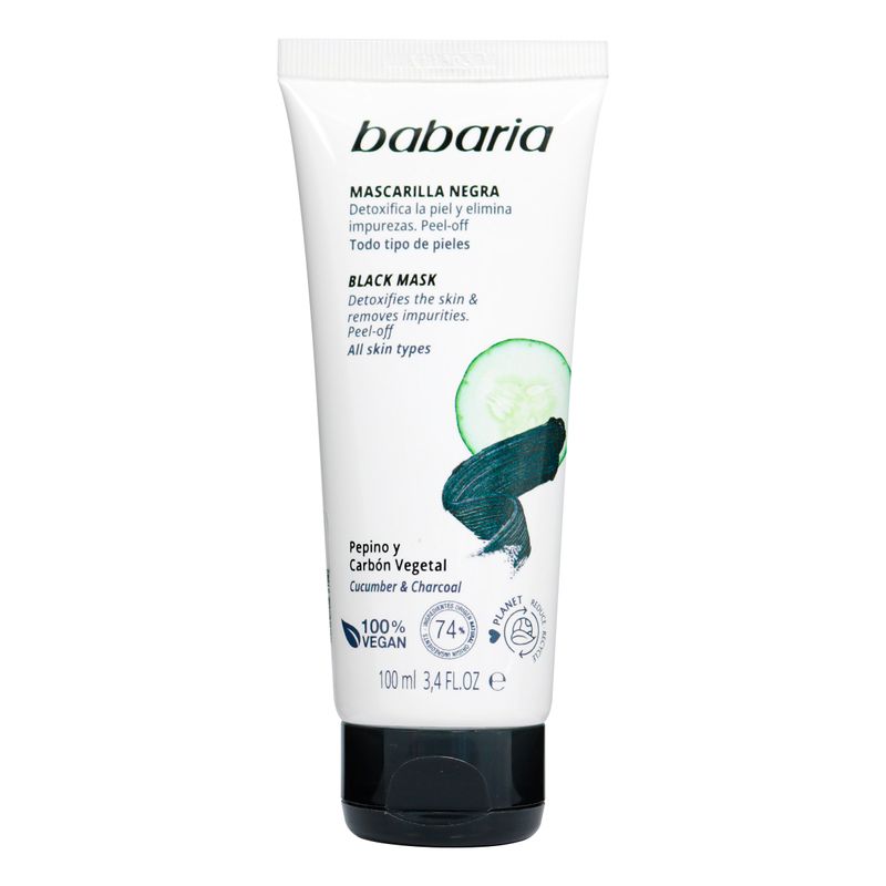 Babaria-Mascarilla-Negra-Est.Vegetal-X-100Ml