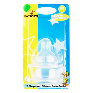 Paticos X 2Chupos En Silicona Boca Ancha.Ip
