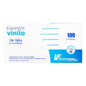 Guante Examen Vinilo Inverf. T.M 100 Uds If