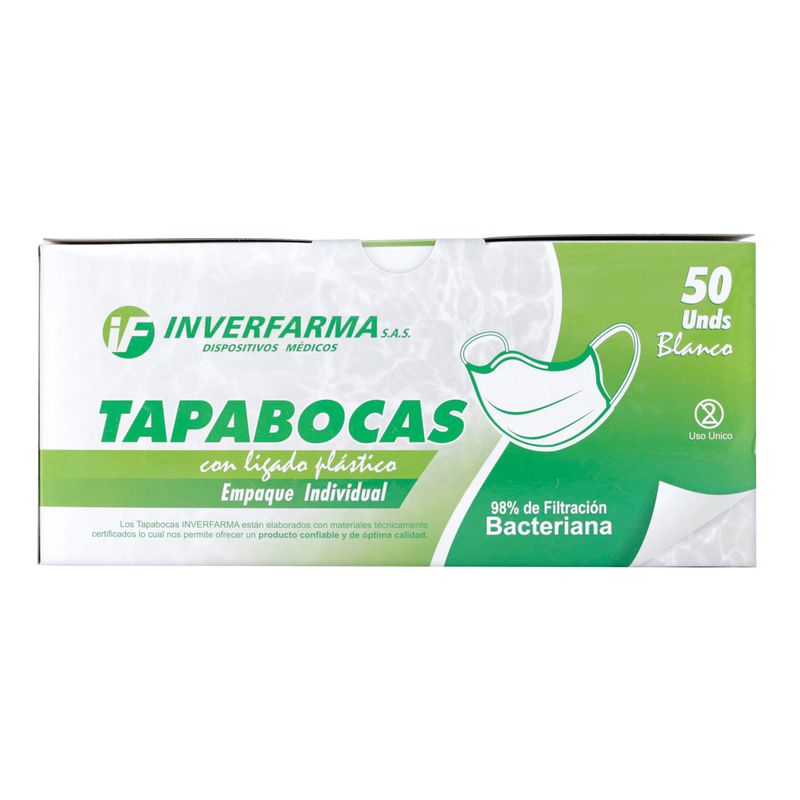 Tapabocas-3Ply-Blanco.-X-50Uds.If