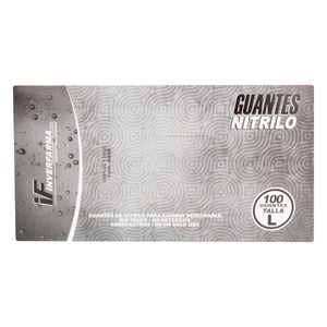 Guantes Nitrilo Negro T.L X 100Ud If