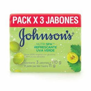 3 Jabon Jj Adulto Uva Verde 110 Gr