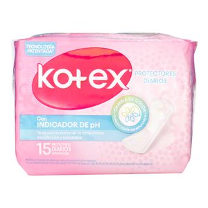 Protectores Diarios Kotex Con Indicador De Ph X 15 Und
