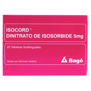 Isocord (Isosorbide) Subling 5Mg X 20Tab.Bago