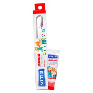 Vitis Cepillo Junior 6+Crem Dental 15Ml