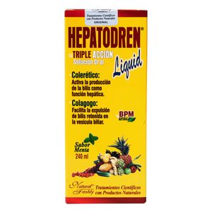 Hepatodren Liquid Triple Accion Sol.Oral Menta X 240Ml.Nf