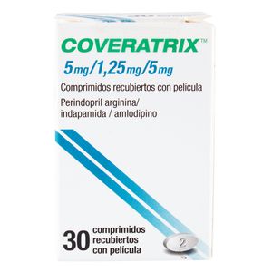 Coveratrix 5Mg/1.25Mg/5Mg (Argini-Indapa-Amlodi) X 30Tab Bp