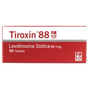 Tiroxin 88Mcg (Levotiroxina) X 50 Tabletas