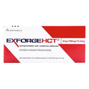 Exforge Hct 5Mg/160Mg/12.5Mg (Vals-Amlod-Hirocl) X 28Comp.Nv
