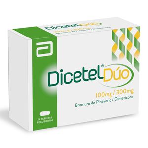 Dicetel Duo 100/300Mg (Pinave-Dimeticona) X 24Tab