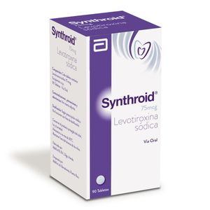 Synthroid 75Mcg (Levotiroxina) Pote  X 90Tab.Lf