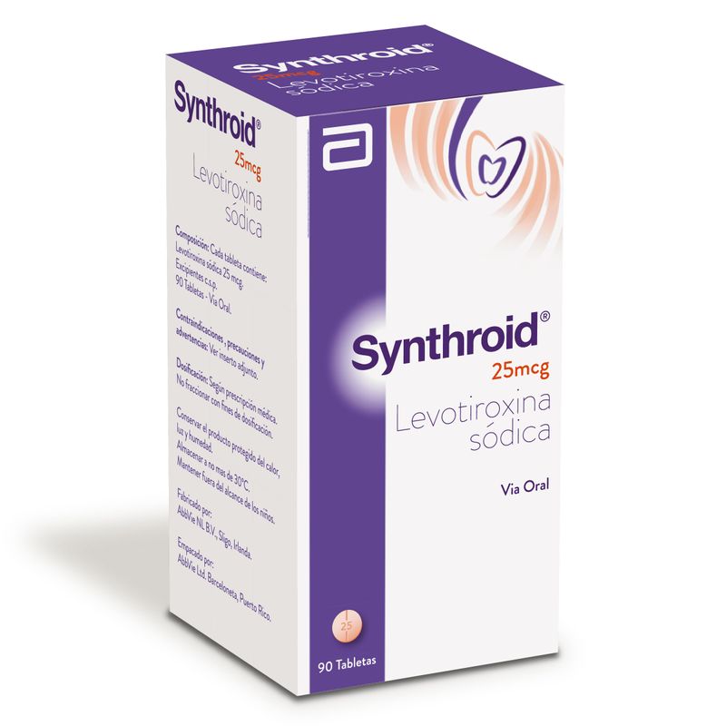 Synthroid-25Mcg--Levotiroxina--Pote--X-90-Tab