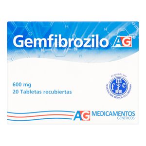 Gemfibrozilo 600 Mg 20 Tabletas Lf
