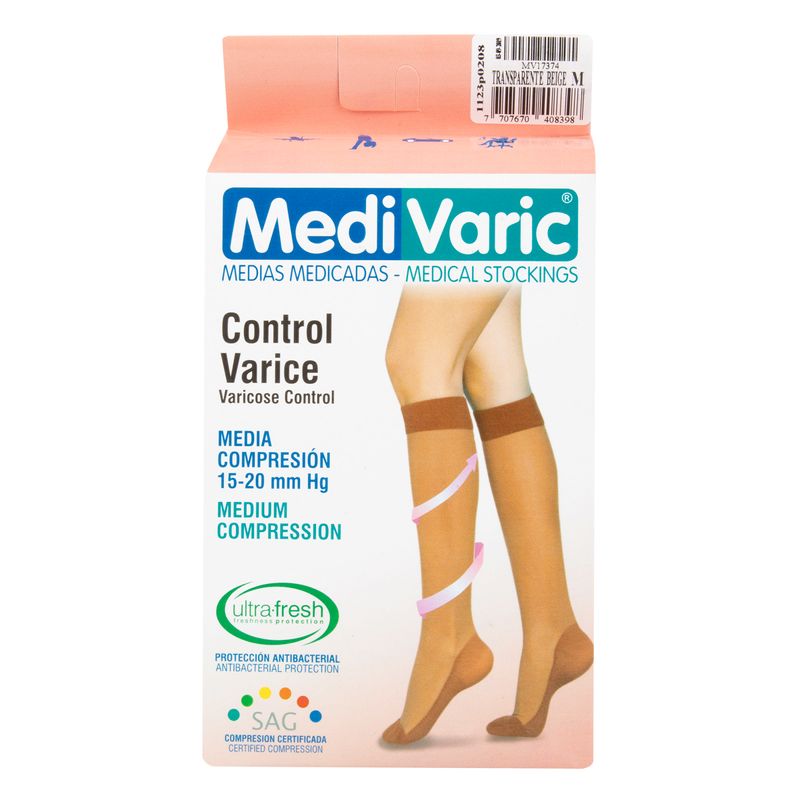 Medic-Varic-Trasnp.Beige-S.-M.V